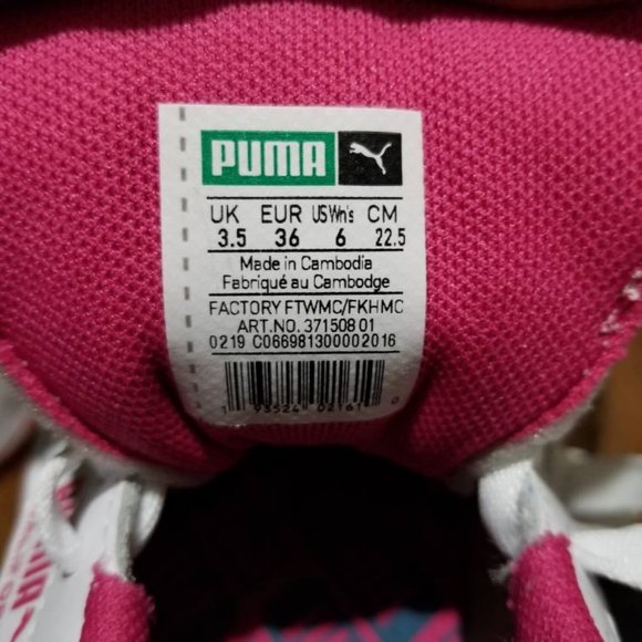 Puma California Womens Tennis Sneaker White Orange - Picture 9 of 11